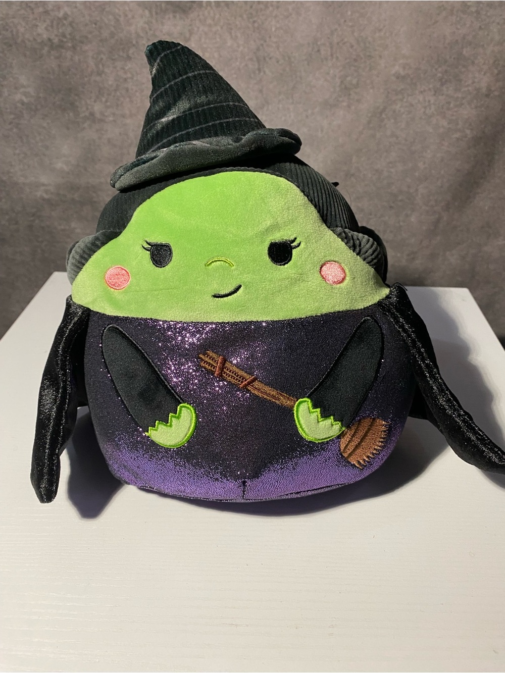 Squishmallows Wicked Elphaba 8" Plush Stuffed Witch Green Purple Movie NWT